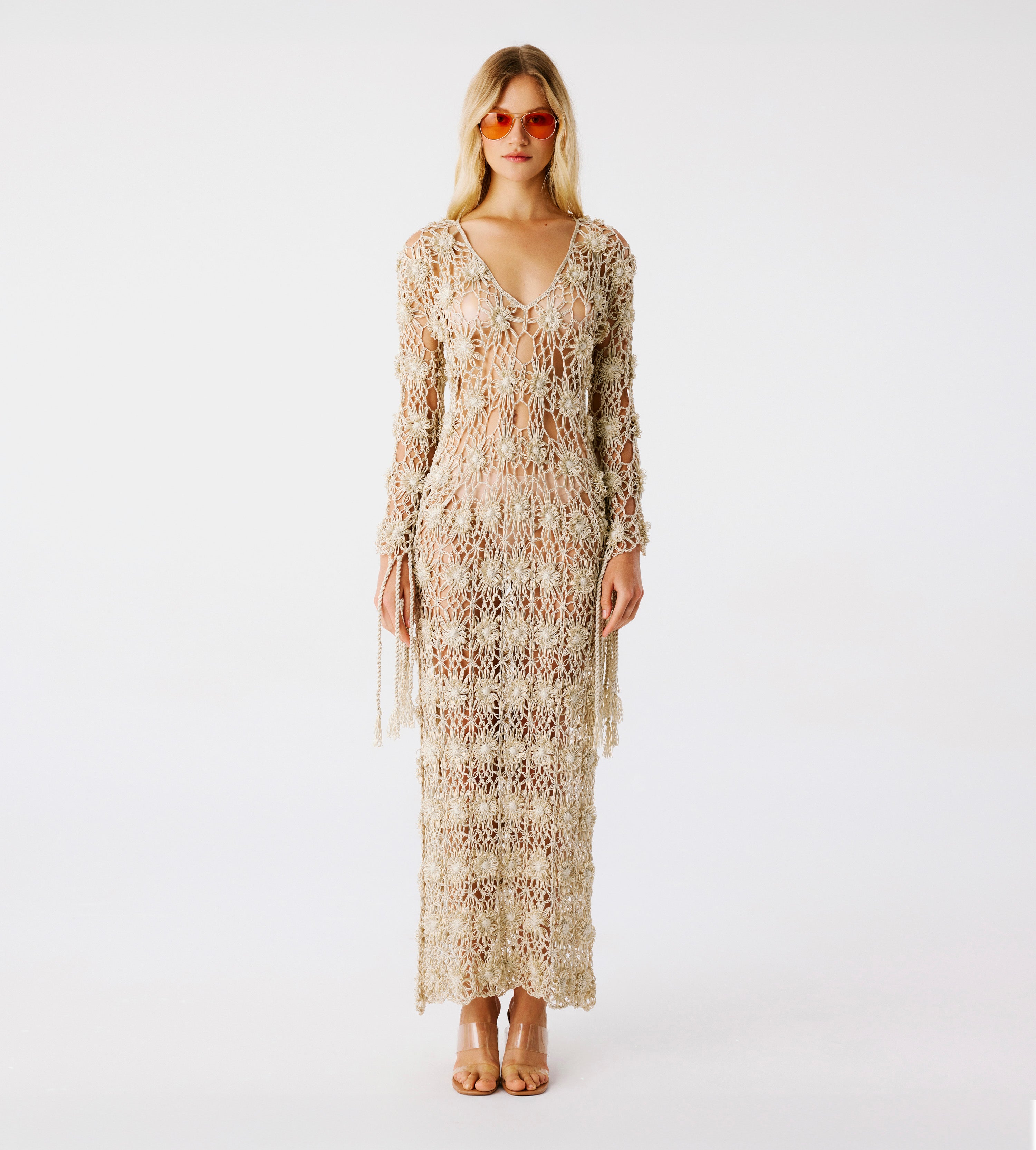 Luna Hand-Crocheted Caftan Dress Luna Hand-Crocheted Caftan Dress
