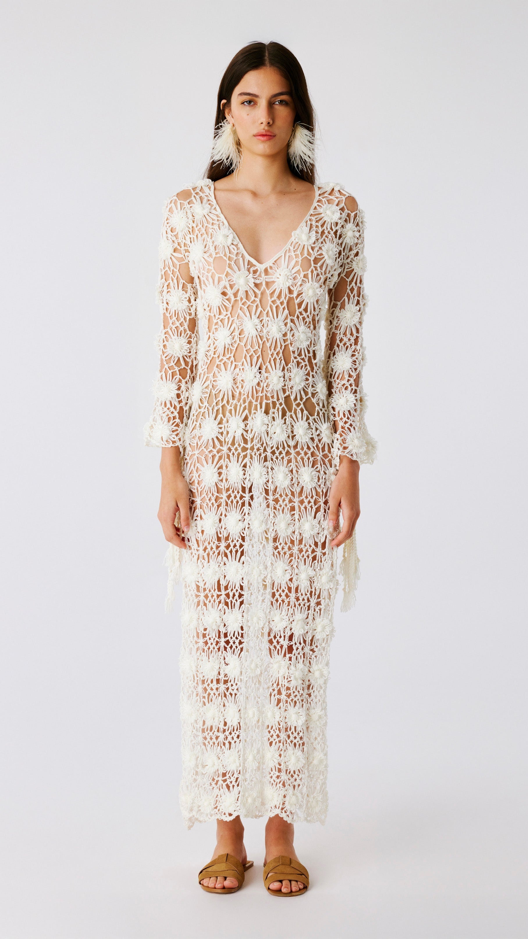 Luna Hand-Crocheted Caftan Dress