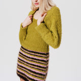 Mia  Merino Wool Hand Knit Mini Skirt