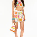 Taffy Hand-Crochet Mini Skirt
