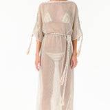 Toffee Hand-Crochet Maxi Belted Dress | Caftan | My Beachy Side