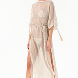 Toffee Hand-Crochet Maxi Belted Dress | Caftan | My Beachy Side