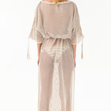 Toffee Hand-Crochet Maxi Belted Dress | Caftan | My Beachy Side