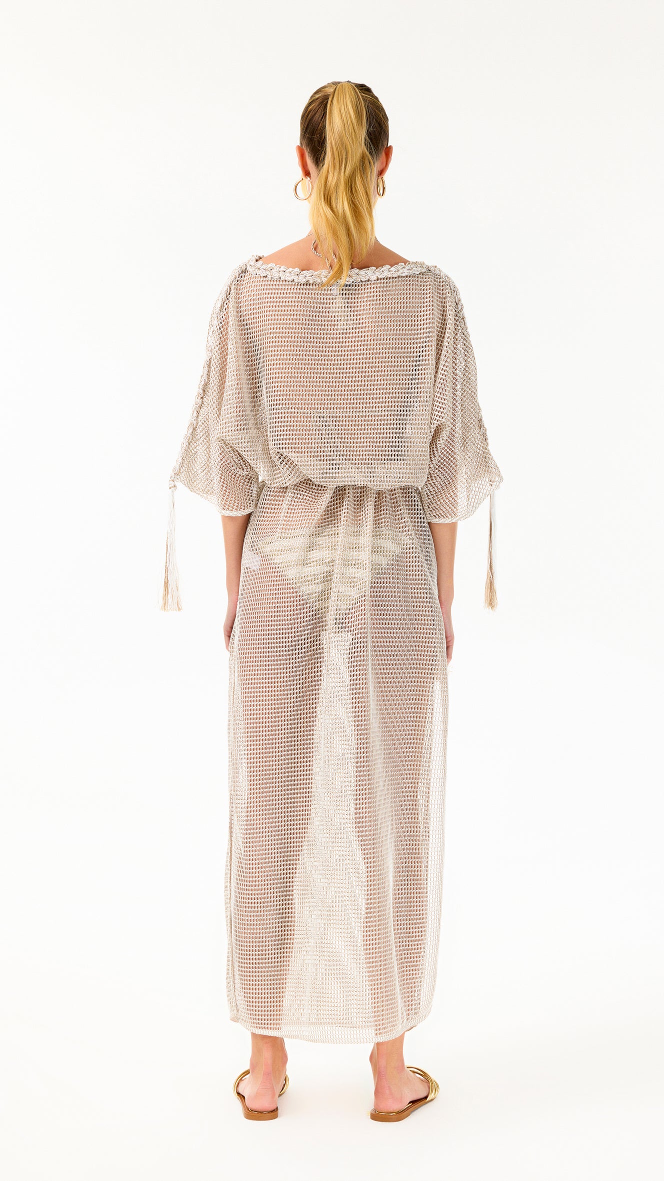 Toffee Hand-Crochet Maxi Belted Dress | Caftan | My Beachy Side