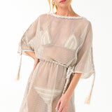 Toffee Hand-Crochet Maxi Belted Dress | Caftan | My Beachy Side