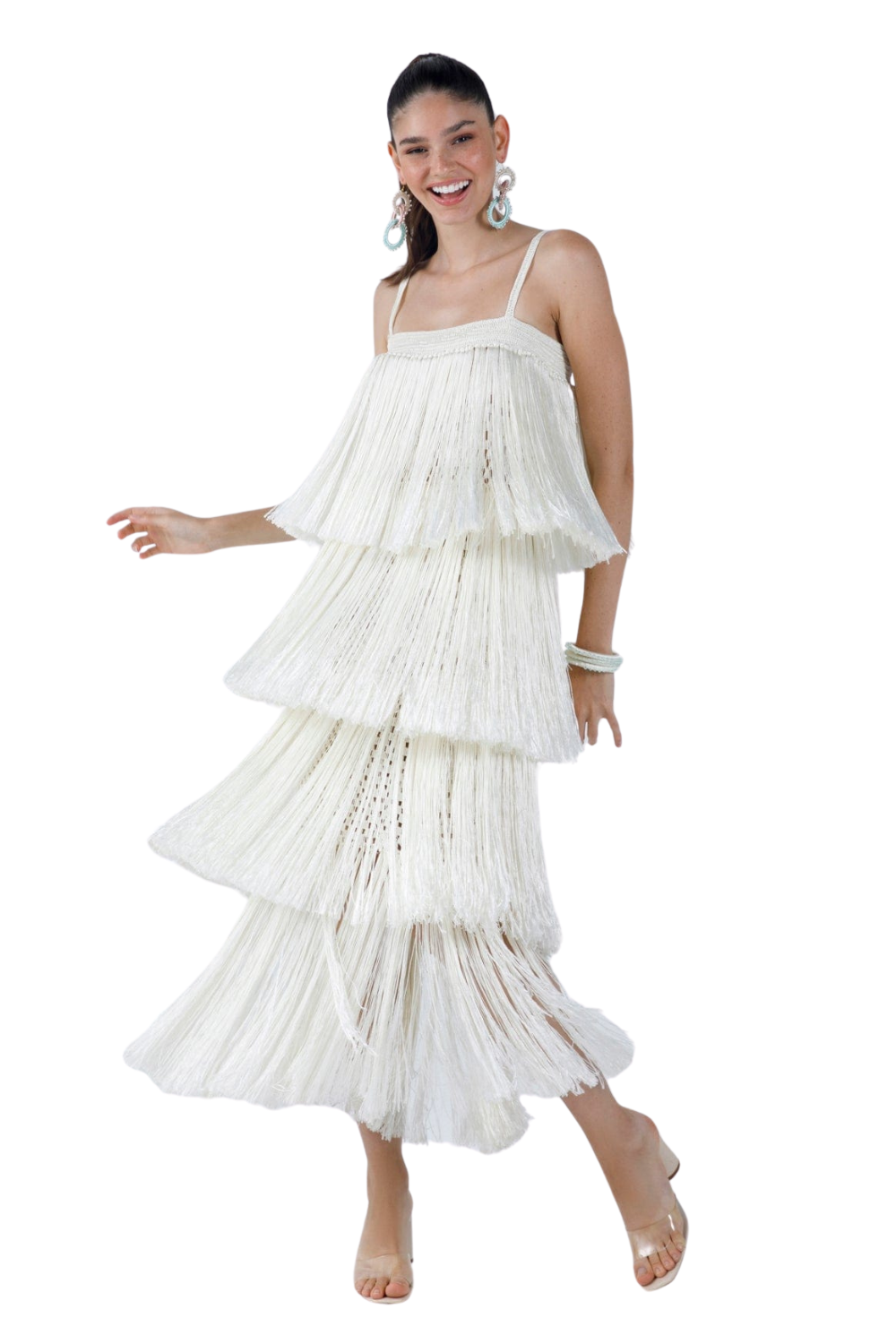 Angelica Fringed Maxi Dress