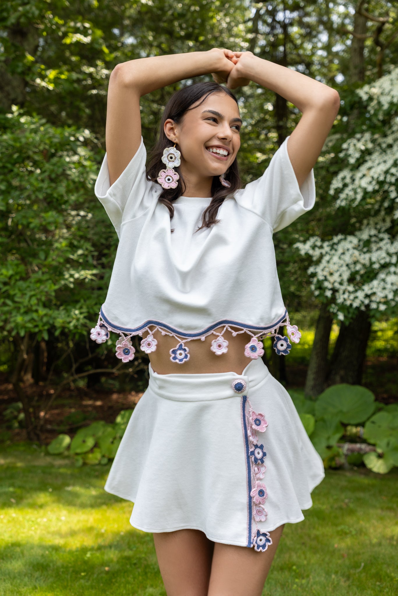 スカート elu Peony wool skirt- Charcoal/ Ivory Peony Terry Skirt – My Beachy Side
