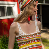 Multi Striped Hand-Crocheted Bandana Scarf - Pack of 2 Bandanas