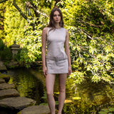 Alba Belted Denim Dress