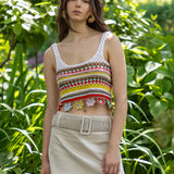 Alba Belted Denim Skirt