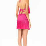 Meringue Hand-Crochet Fringed Top