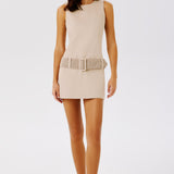 Alba Belted Denim Dress