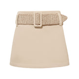 Alba Belted Denim Skirt