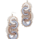 Etna Round Hand-Crocheted Earrings - Baby Blue & Coconut Cream | Earrings | My Beachy Side