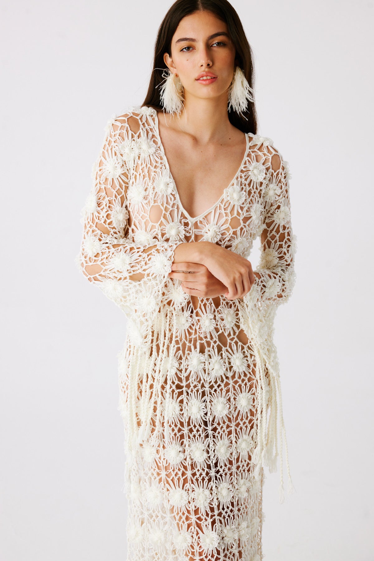Luna Hand-Crocheted Caftan Dress My Beachy Side Luna Hand-Crocheted Caftan Dress My Beachy Side