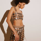 Swiss Roll Leather Mini Skirt | Skirt | My Beachy Side