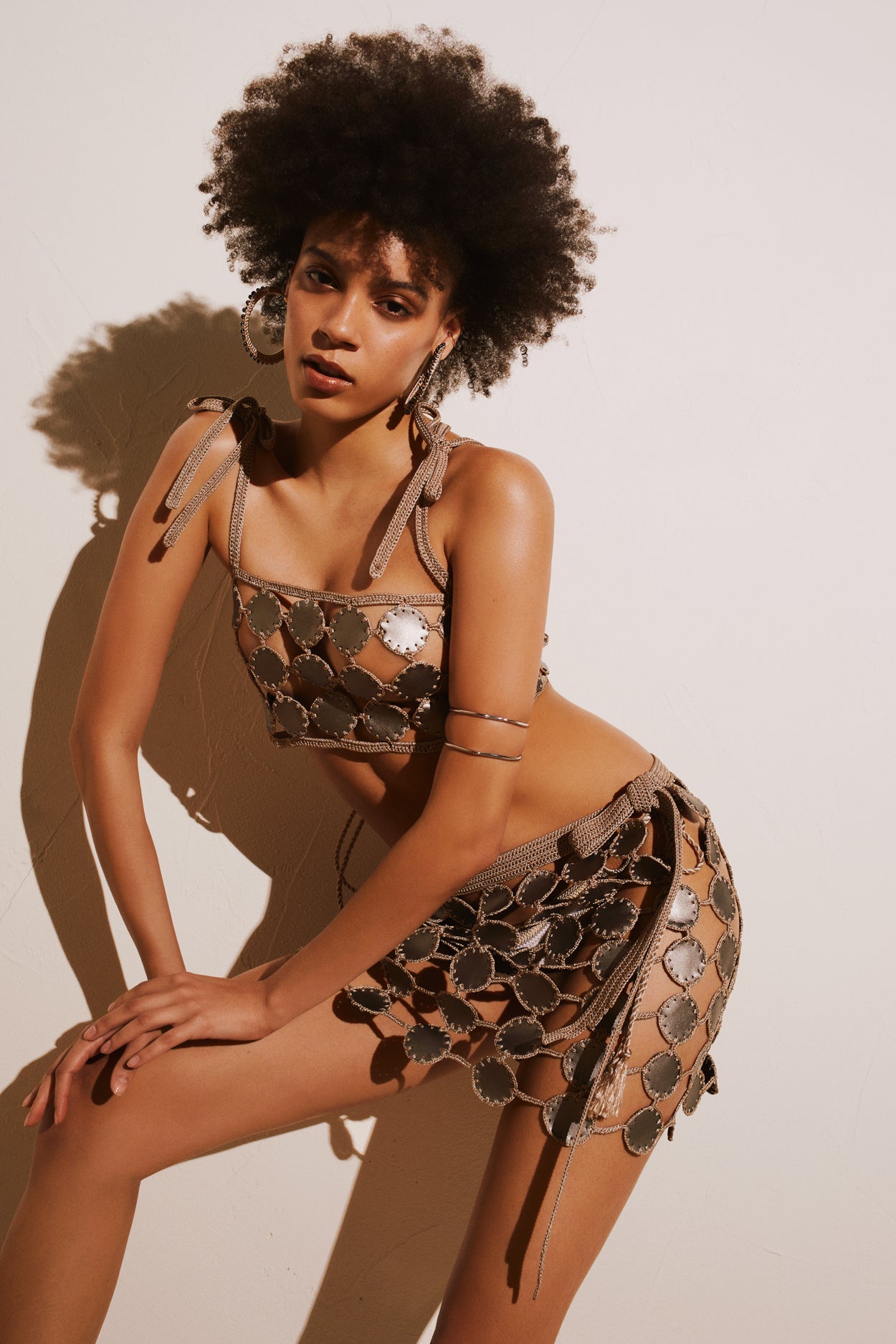 Swiss Roll Leather Mini Skirt | Skirt | My Beachy Side