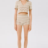 Vera Hand-Crocheted Polo Top