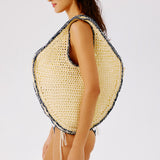 Sara Hand-Crocheted Round Bag