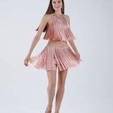 Angelica Fringed Halter Top - Crop Top - My Beachy Side