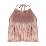 Angelica Fringed Halter Top - Crop Top - My Beachy Side