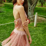 Angelica Fringed Mini Skirt - Skirt - My Beachy Side