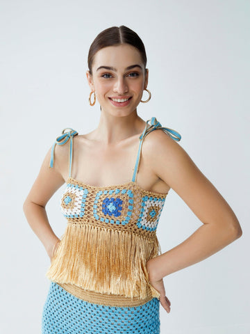 Ariana Fringe Crop Top - Crop Top - My Beachy Side