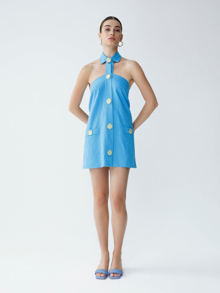 Brigditte Collared Mini Dress - Mini Dress - My Beachy Side
