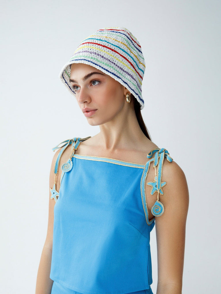 Eliza Striped Bucket Hat - Hat - My Beachy Side