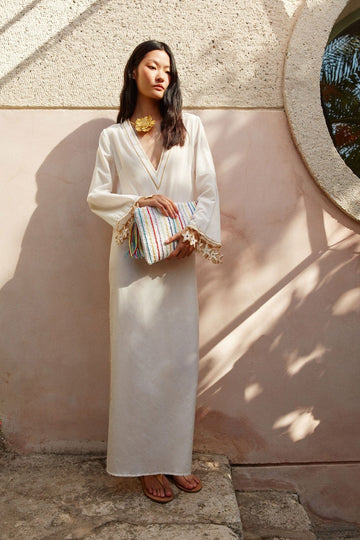 Eliza Striped Clutch - Handbag - My Beachy Side