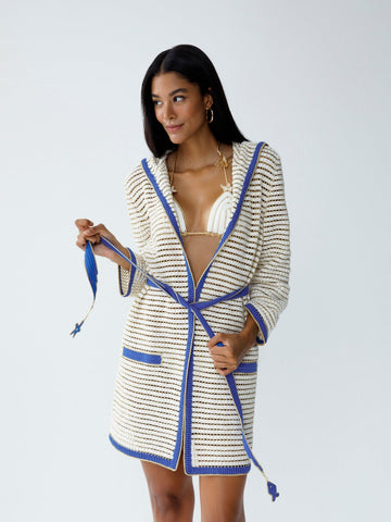 Sabrina Tie Front Hoodie Coverup - Cover Up - My Beachy Side