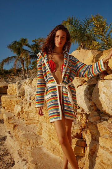 Sabrina Tie Front Hoodie Coverup - Cover Up - My Beachy Side